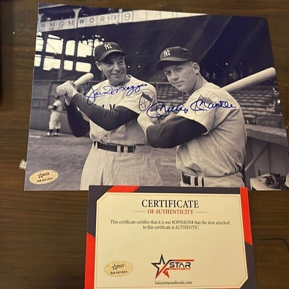 Other - New York Yankees- Mickey Mantle Joe DiMaggio   signed 8x10 photo